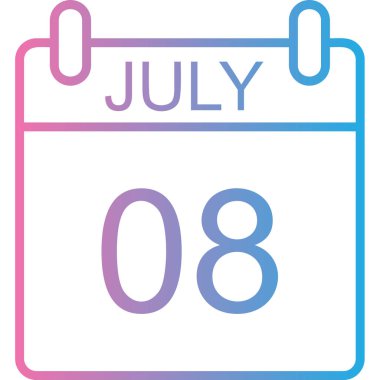 Ağustosun 18 'inci günü takvim tek gün simgesi