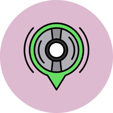 Pusula. Web simgesi basit illüstrasyon