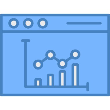 Analizler. Web simgesi basit illüstrasyon