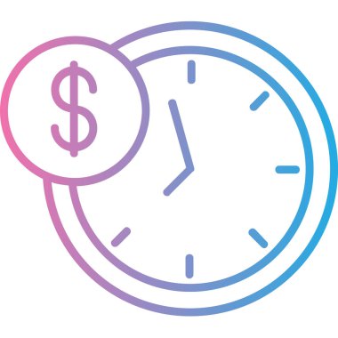 Saat simgesi vektör illüstrasyonu