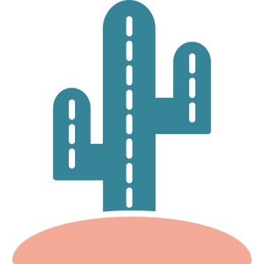 Kaktüs simgesi vektör illüstrasyonu