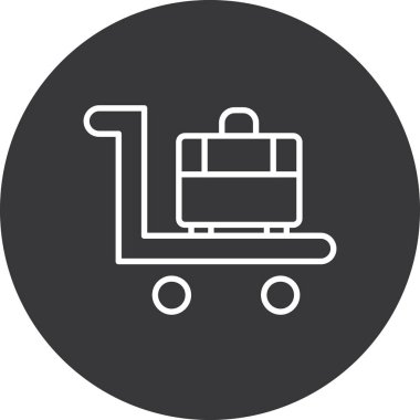 Alışveriş arabası simgesi, illüstrasyon vektör