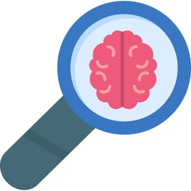 Beyin arama simgesi düz biçimli