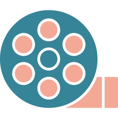 Bir film simgesinin vektör illüstrasyonu