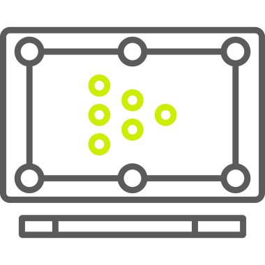 Web sitesi simgesi. bilardonun vektör illüstrasyonu