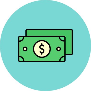 Para ikonu. vektör illüstrasyonu