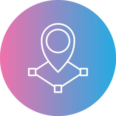 Vektör konumu simge illüstrasyonu