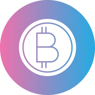 Kripto para birimi. Web simgesi basit illüstrasyon