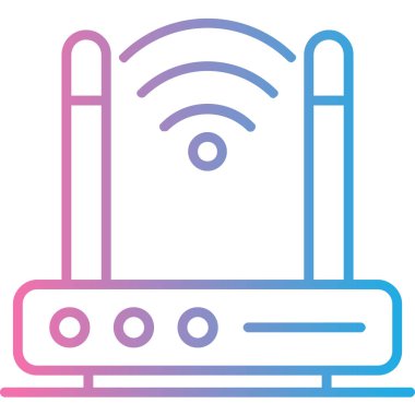 Kablosuz. Web simgesi basit illüstrasyon