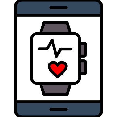 akıllı saat simge vektör illüstrasyonu