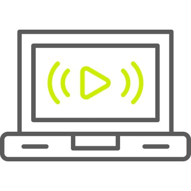 video. Web simgesi basit illüstrasyon