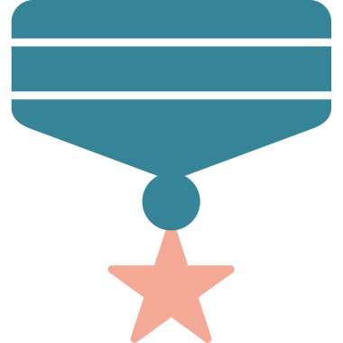 Madalya. Web simgesi basit illüstrasyon