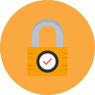 düz vektör simgesini kilitle