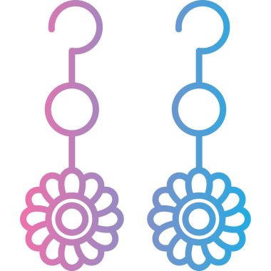 çiçek simgesi vektör illüstrasyonu