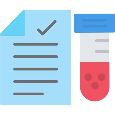 Test tübü simgesi, vektör illüstrasyonu