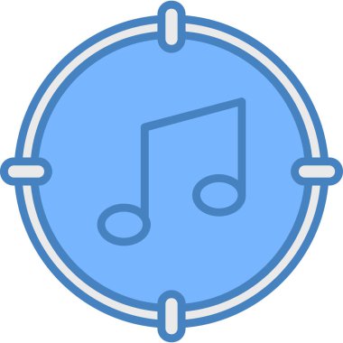Müzik. Web simgesi basit illüstrasyon