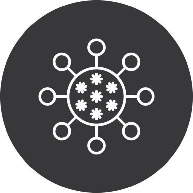 Kar Tanesi Web simgesi, basit vektör illüstrasyonu