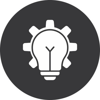bulb vector glyph icon design