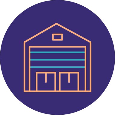 Depo. Web simgesi basit illüstrasyon