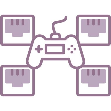 Oyun kontrol joystick simgesi. oyun denetleyici çubuk vektör simgesi izole düz renk beyaz arkaplan izole