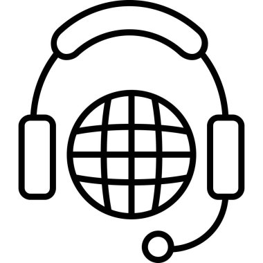 Kulaklık. Web simgesi basit tasarım