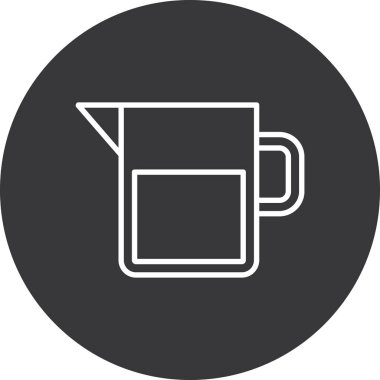 kahve fincanı simgesi, vektör illüstrasyonu