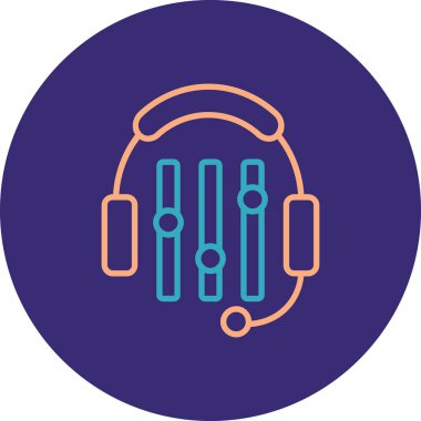 Kulaklık. Web simgesi basit tasarım