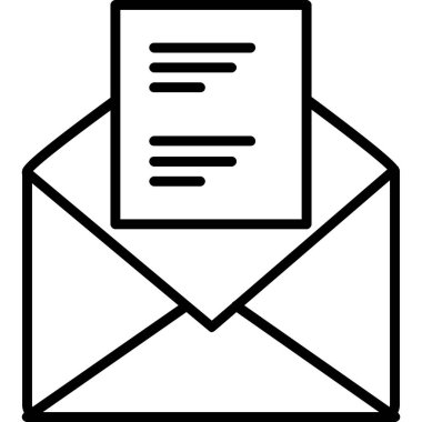 zarf e- posta simgesi ana hat biçiminde