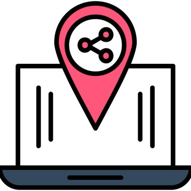 Haritalardaki konum haritası konum simgesi - navigasyon kategorisi