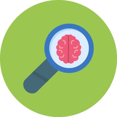 Beyin. Web simgesi basit illüstrasyon