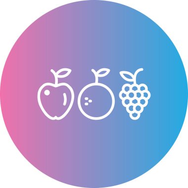 meyve ve meyve vektör simgesi