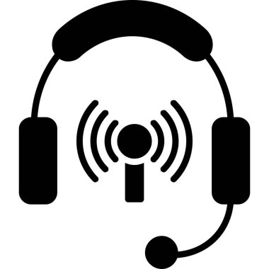 kulaklık vektörü sembol deseni