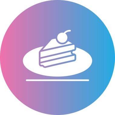 Bir pasta simgesinin vektör illüstrasyonu