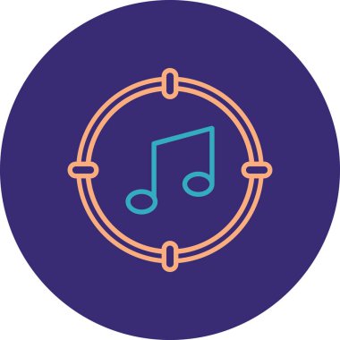 Müzik. Web simgesi basit illüstrasyon