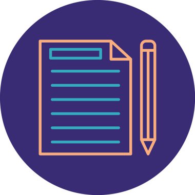 Belge simgesinin vektör illüstrasyonu