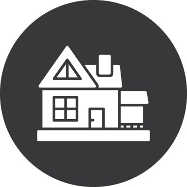 Yapı ve ev simgesinin vektör illüstrasyonu