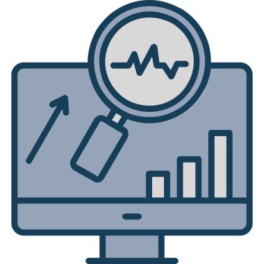 Analizler. Web simgesi basit illüstrasyon
