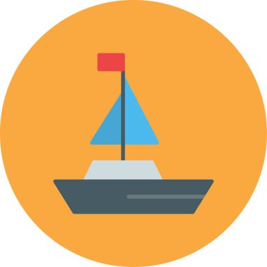 Tekne. Web simgesi basit illüstrasyon