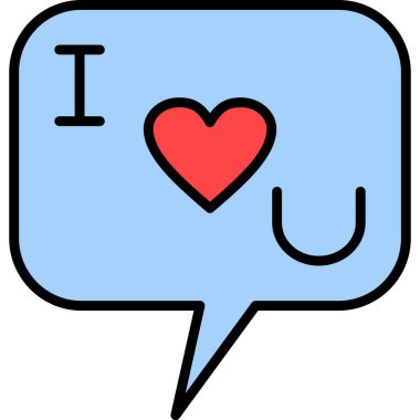 kabarcık sohbet aşk simgesi - ana hatlar biçimi