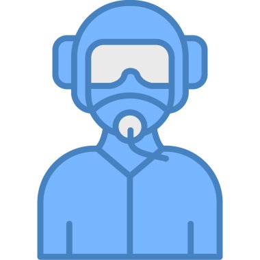 Maske düz vektör simgesi