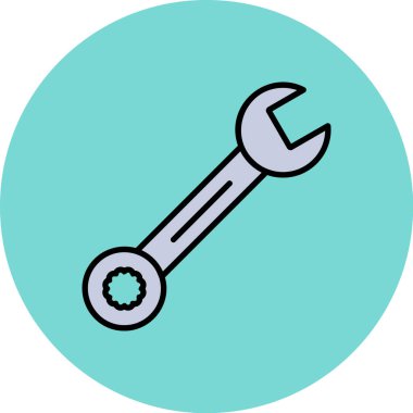 Wrench kutsal kişilerin resmi, vektör çizim