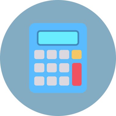 hesap makinesi düz vektör simgesi