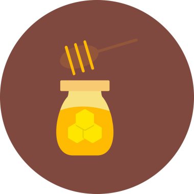 bal kavanozu simgesinin vektör illüstrasyonu