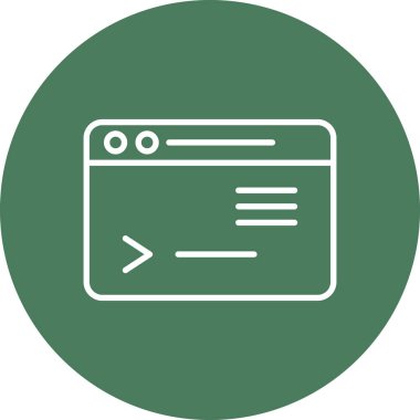 Tarayıcı. Web simgesi basit illüstrasyon