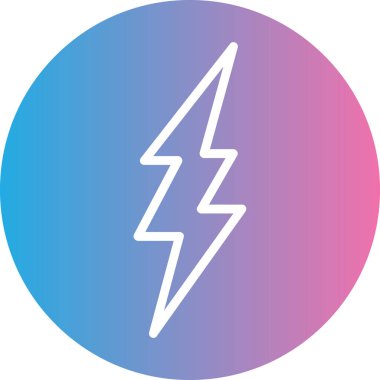 Soyut arkaplanda yıldırım simgesi izole edildi