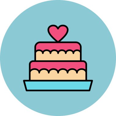 cupcake ikonu vektör illüstrasyonu