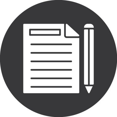 Belge simgesi vektör illüstrasyonunu düzenle