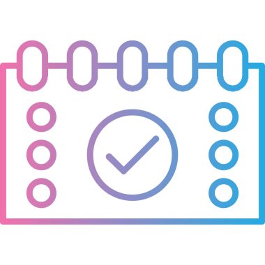 Vektör Takvim Simgesi, vektör illüstrasyonu