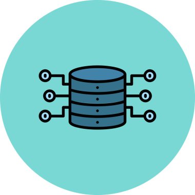 veritabanı. Web simgesi basit illüstrasyon