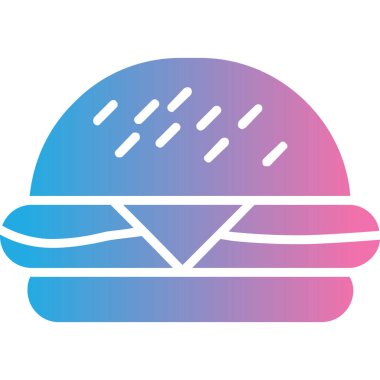 Hamburger ikonu vektör illüstrasyonu